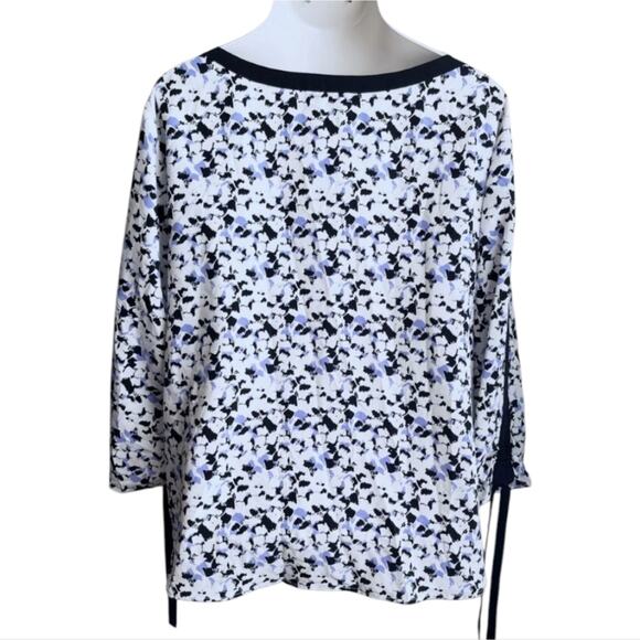 Limited periwinkle black white Tape ribbon shirt Plus Size 2X New - Picture 6 of 13